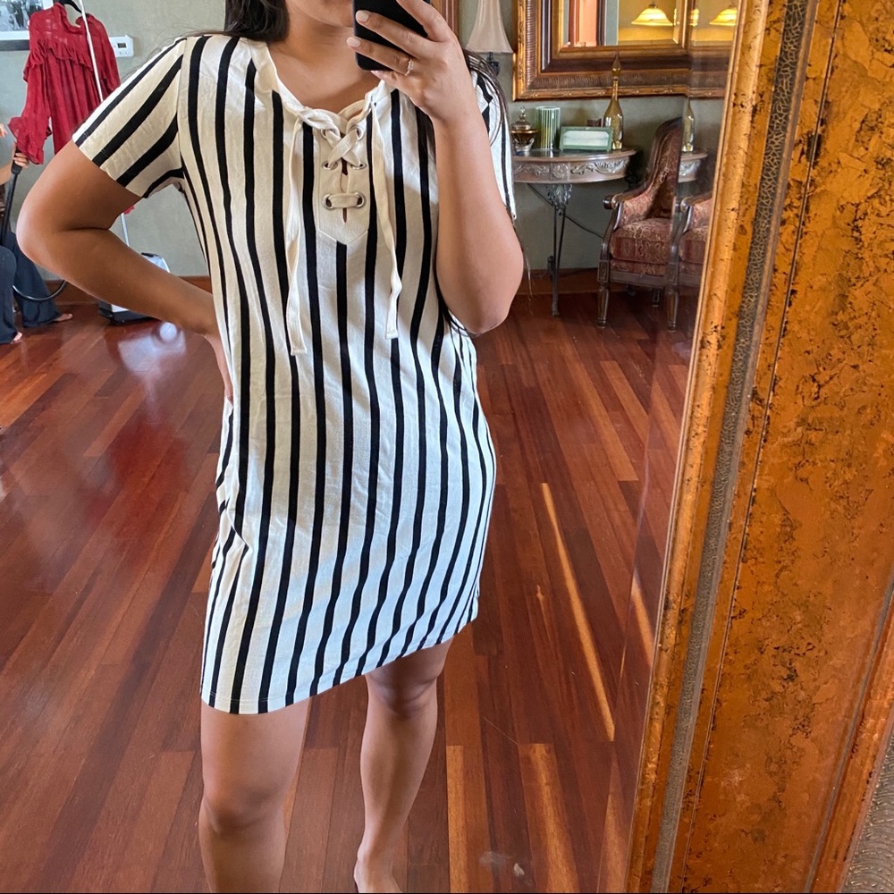 Zara striped T-shirt dress